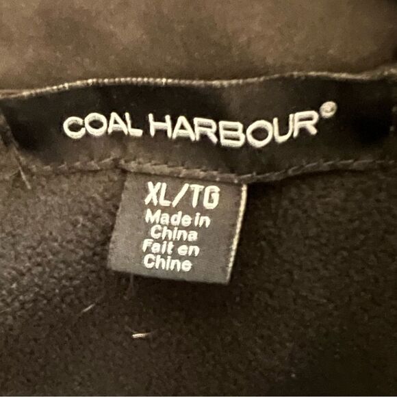 COAL HARBOUR Black Fleece Lined Lightweight Zip Up Rain Fall Jacket XL - Picture 7 of 8